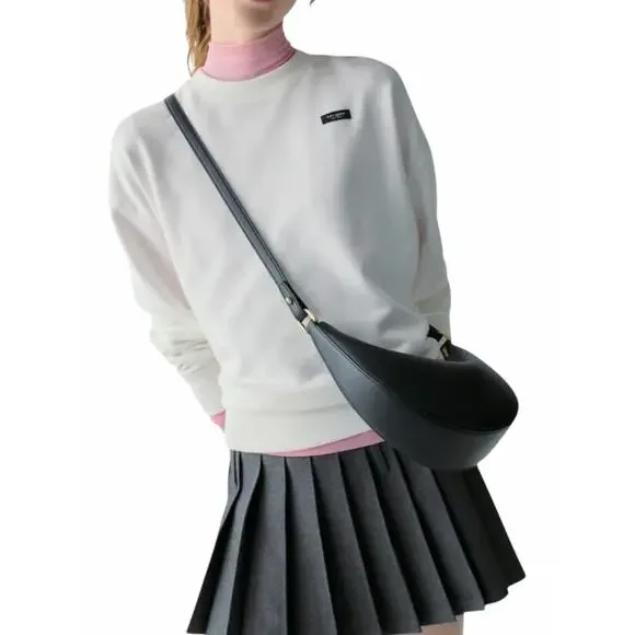 Kate Spade Duo Small Pebbled Leather Crossbody Bag Black Gold - Picture 3 of 16